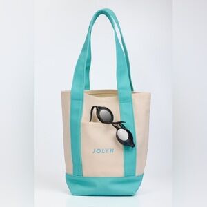 Jolyn Mini Canvas Tote Bag Hawaii Blue New NWOT